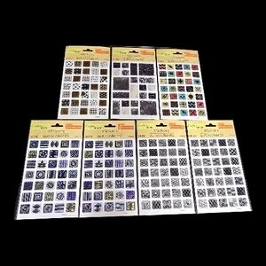 7 Pack Puffy Stickers - Metallic 3D